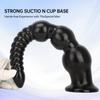 34cm Black PVC Dildo Butt Plug Masturbator Anal Dilator Strap on Cock Realistic Penis Sex Toy