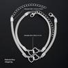 2 Pcs Set Love Heart Couple Bracelets for Women Men Zinc Alloy Color Double Layer Matching Chain Bracelet Lover Zircon Gift