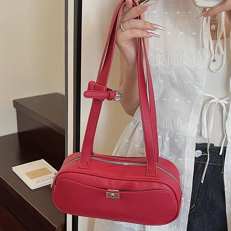 2025 Summer Niche Shoulder Bag Fashion Commuter Handbag Korean Simple Casual Underarm Bag Women's Bag