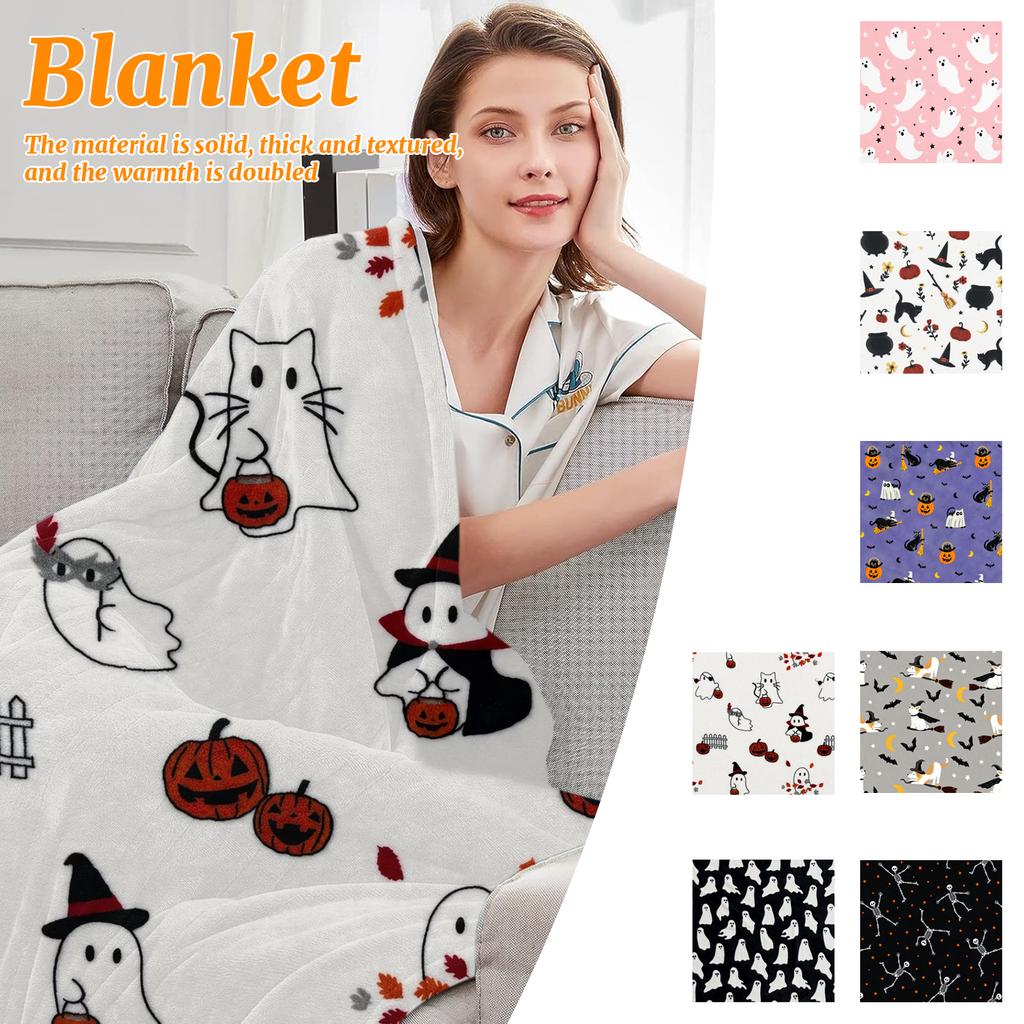 Flannel Throw Blanket with Digital Print, Cozy Soft Nap Blanket for Sofa and Conditioned Rooms