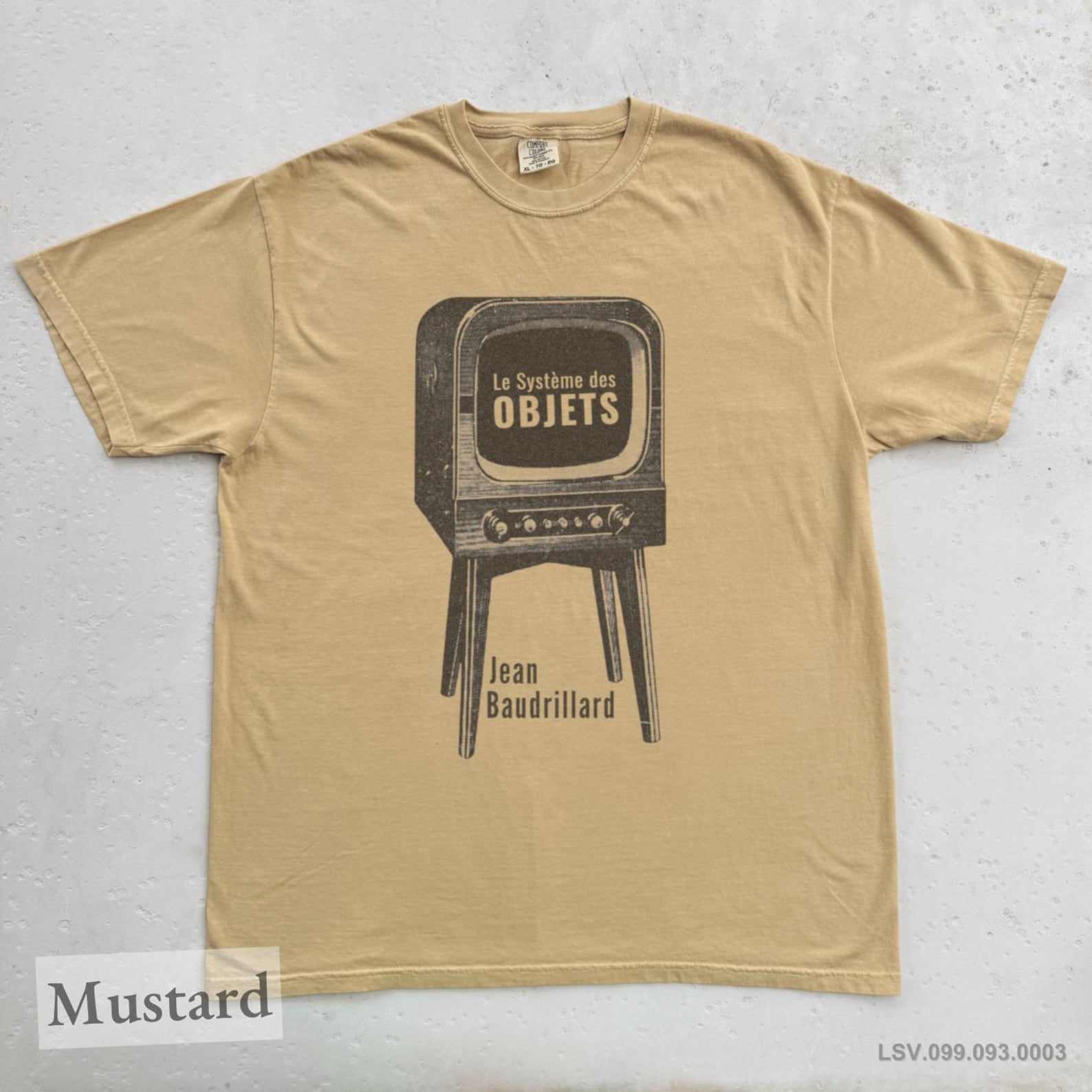 Baudrillard Le Système des Objets ( System of Objects ) Shirt, Retro TV Graphic Tee, Continental Philosophy Gift, French Theory, Philosophie 2XL