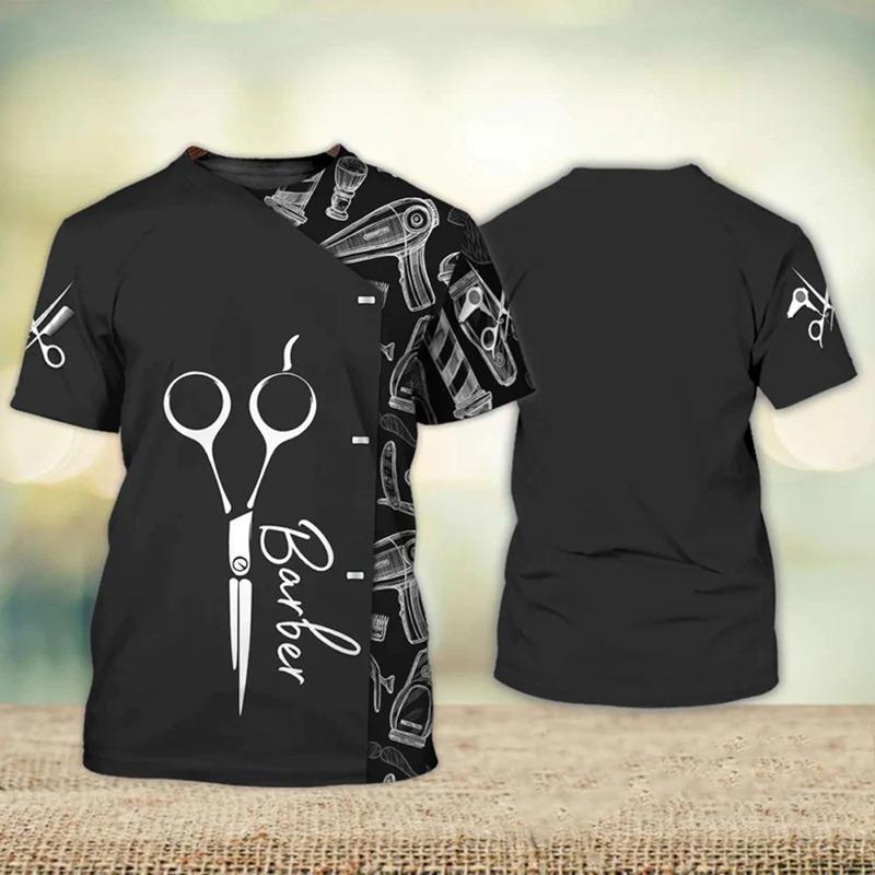 New Barber Hairdresser 3D Print T-shirts Women Uniform Streetwear Workwear T Shirt Harajuku Oversized Tops Tees Unisex Clothing