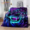 Beast Animal Tiger, Sabretooth Cartoon Soft Plush Blanket,Flannel Blanket Throw Blanket for Living Room Bedroom Bed Sofa Picnic