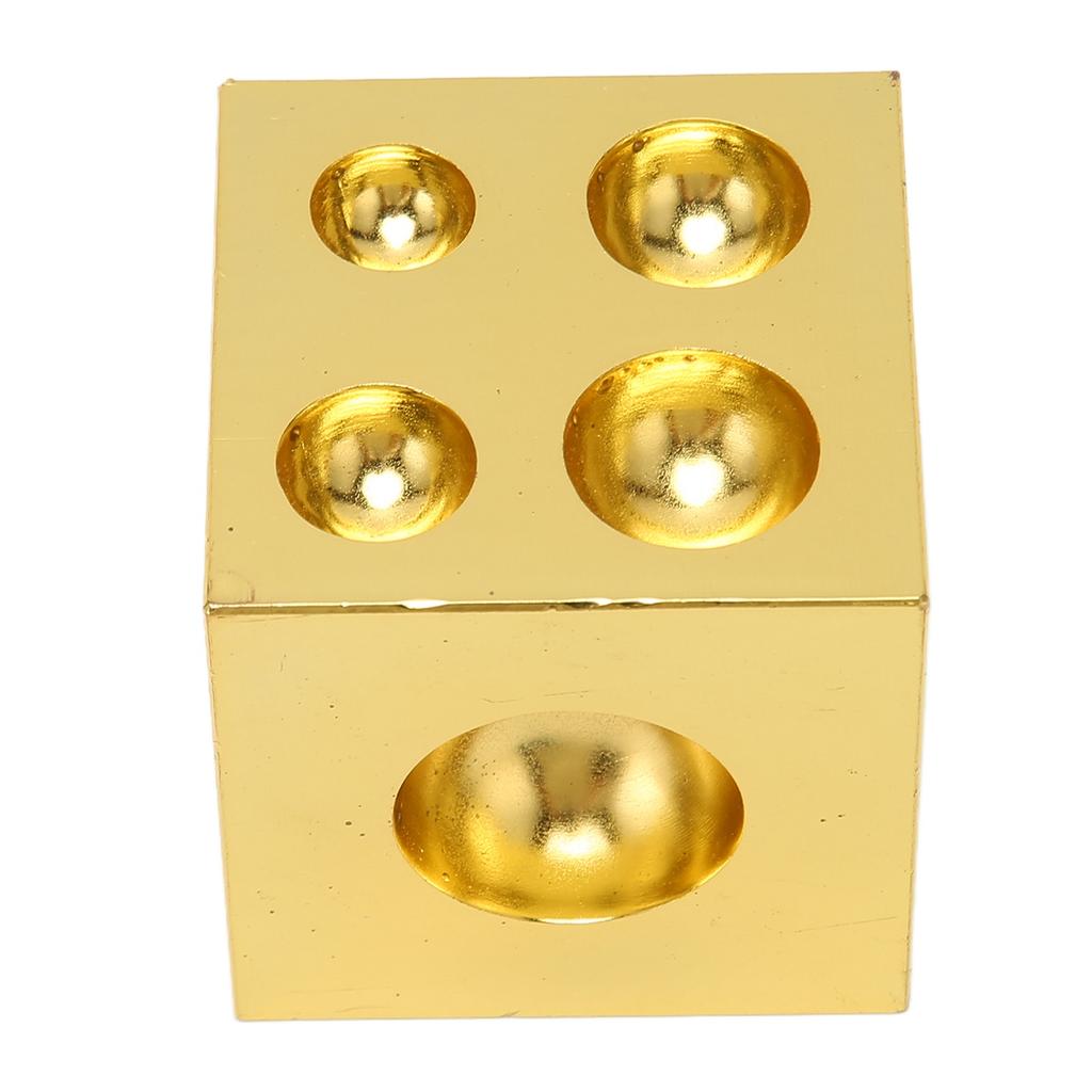 Kare Dapping Bloğu 50x50x50mm Elektrokaplama Paslanmaz Çelik Altın Takı Kubbeleme Bloğu