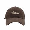 Korean Men Women Baseball Cap Corduroy Snapback Hat Fashion Letter Embroidery Cap  Visors