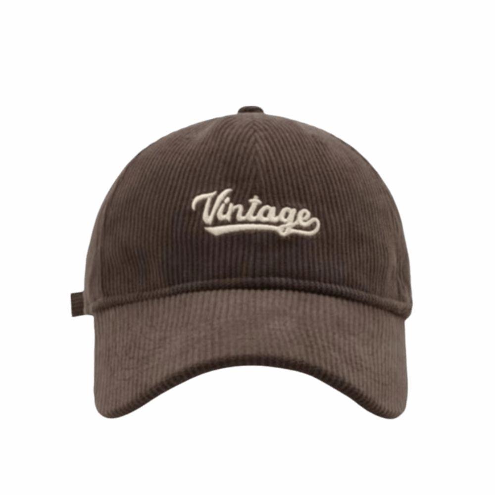 Korean Men Women Baseball Cap Corduroy Snapback Hat Fashion Letter Embroidery Cap  Visors
