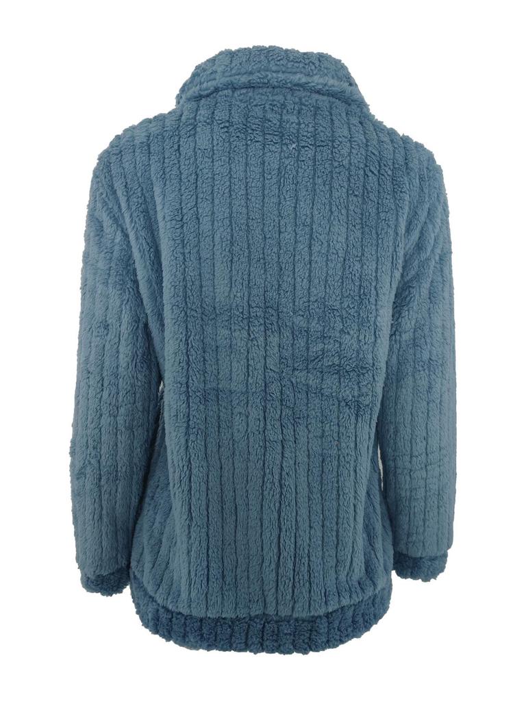 Autumn/Winter 2025 Women's Furry Plush Lapel Cardigan Jacket