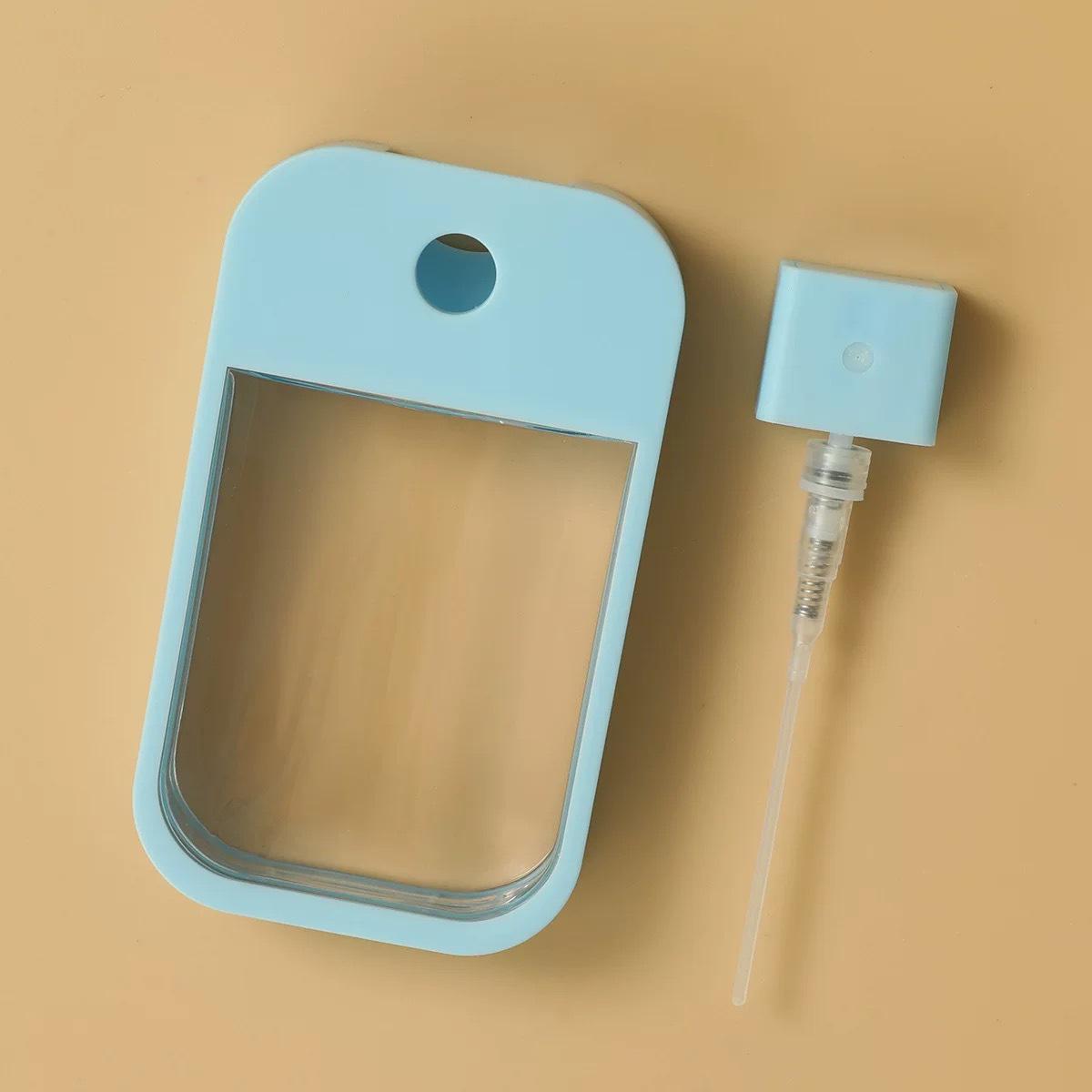 45ml Portable Perfume Hand Sanitizer Spray Bottle with Silicone Sleeve синий