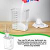 Airtight Laundry Detergent Dispenser 1800ml with Measuring Cup Transparent PET Container for Washing Powder Storage in Laundry Room or Kitchen