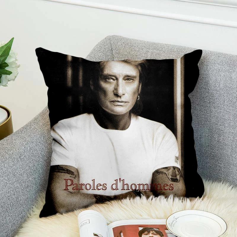 Johnny Hallyday 3d All Ove Printed Pillow Case Polyester Decorative Pillowcases Throw Pillow Cover Style-3