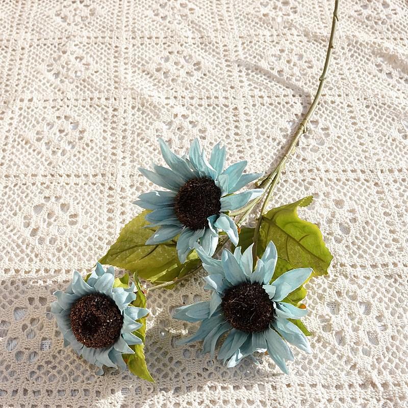 5pcs Artificial Sunflowers Branch Silk Fake Flowers Hotel Restaurant Decor Simulation Countryside Sunflower Home Decoration