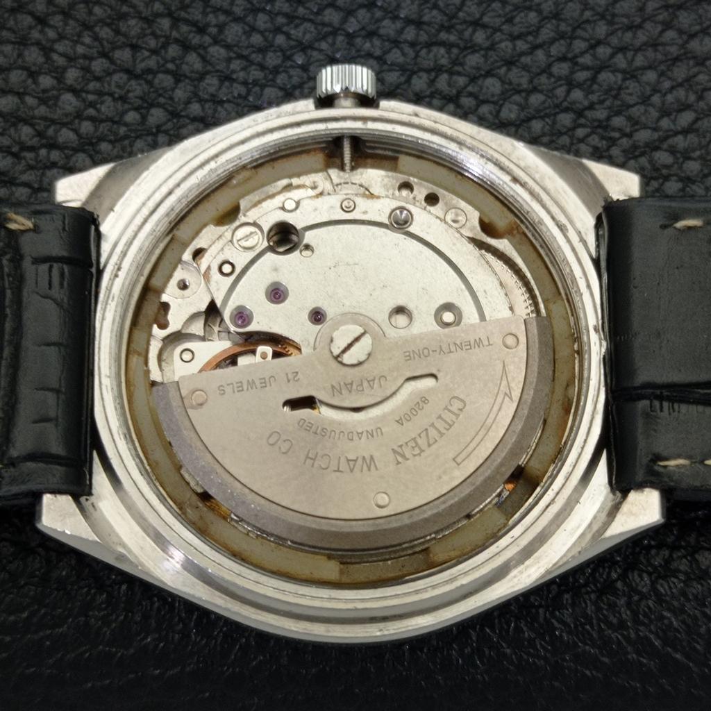 GEBRAUCHTE VINTAGE CITIZEN AUTOMATIC 8200 JAPAN HERRENUHR MIT GOLDFARBIGES ZIFFERBLATT a434854-2 R123-a434854