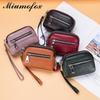 Women's Double Zipper Leather Clutch: Large Capacity Multifunctional Coin Purse & Small Handbag