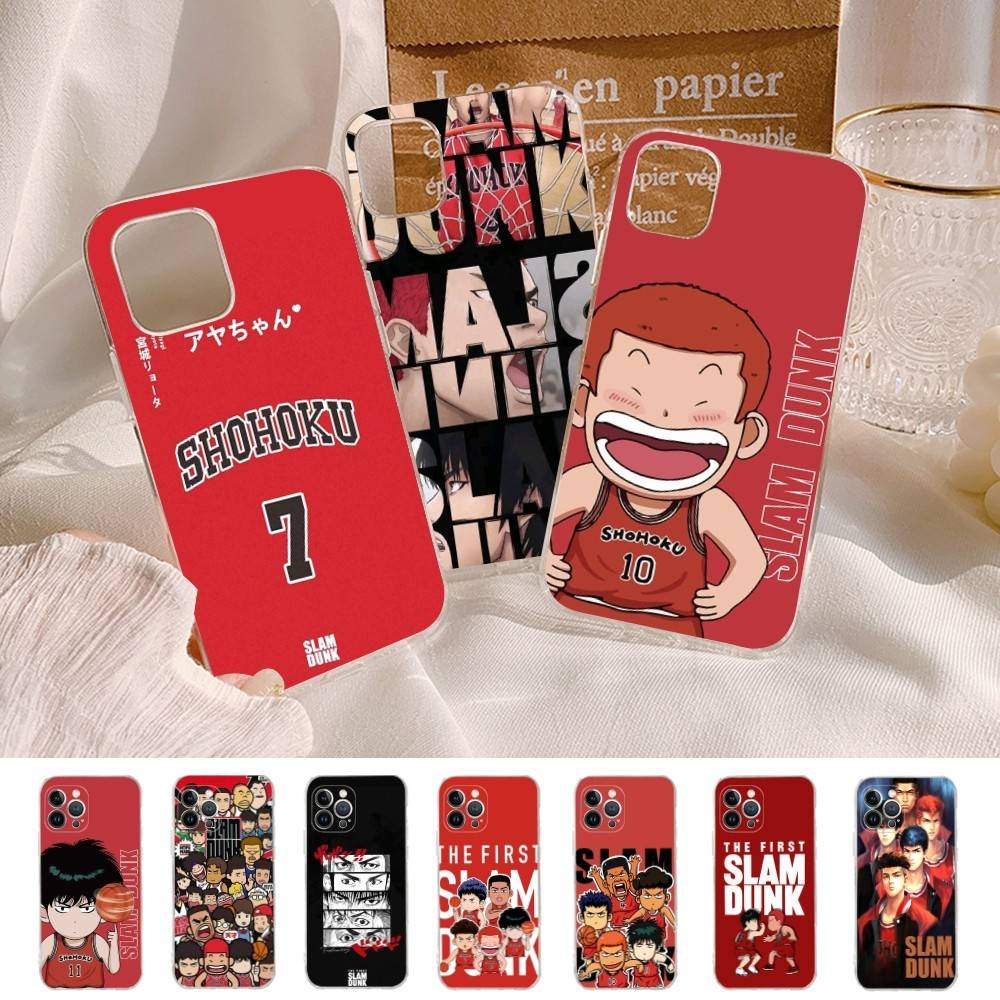 Lovely Anime S-Slam D-Dunk Fit For IPhone 16 15 Promax Phone Case IPhone 14 11 12 High End 13 Pro Silicone