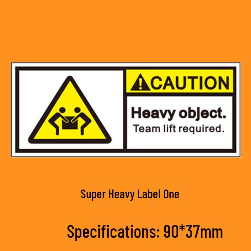 Heavy Package Warning & Team Lift Sticker Set