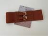 Black Sophisticated Wide Waist Belt For Women With Alloy Buckle Ideal For Dresses Jackets And Sweaters