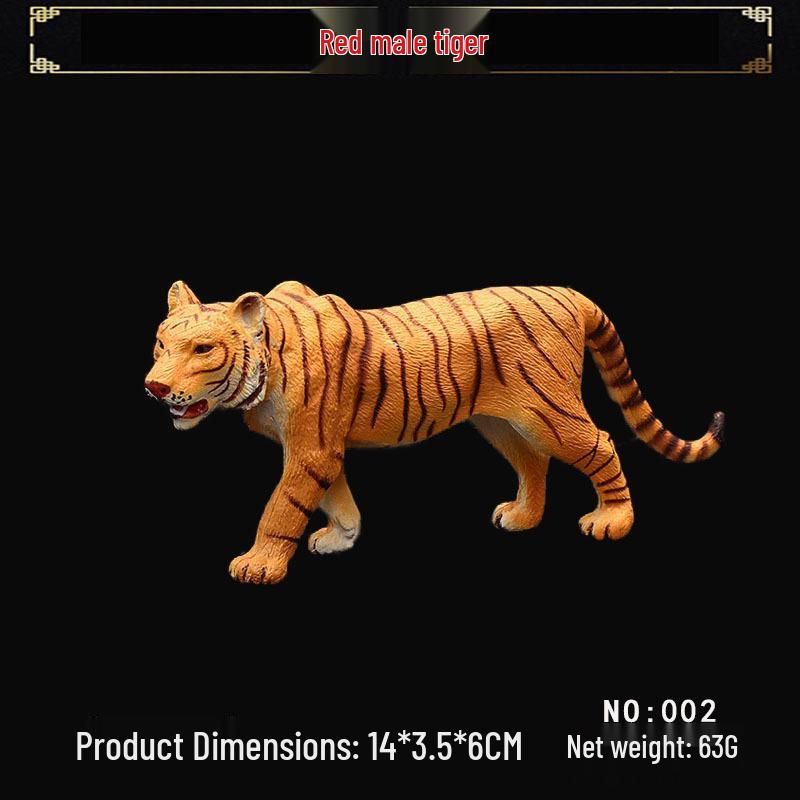 Realistic Wild Animal Toy Set: Large Tiger, Saber-toothed Tiger, Bengal Tiger for Kids' Play