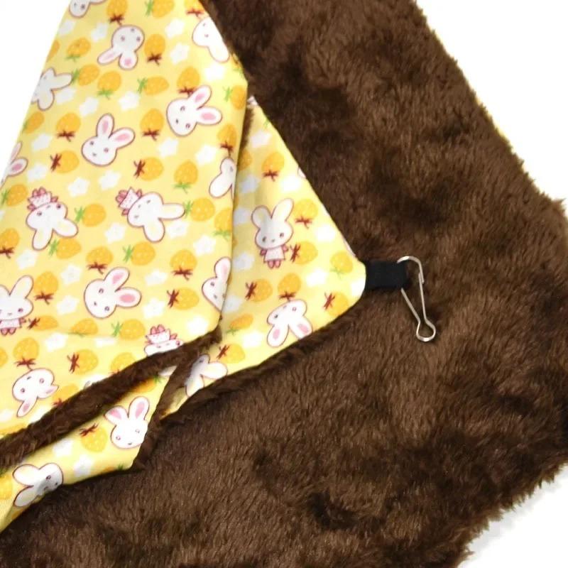 Double-Layer Pet Plush Hammock Warm Hamster Hanging Bed Ferret Hanging Bed Suitable For Cat Rodents Hammock Suitable For Hamster Pets Supplies Decor