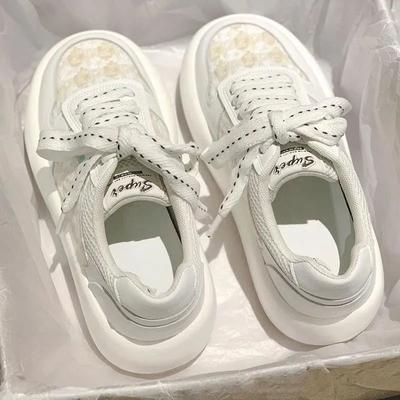 Breathable Cute Big Head Shoes Female Students Versatile Autumn New Casual Board Shoes Trendy Little White Shoes Women