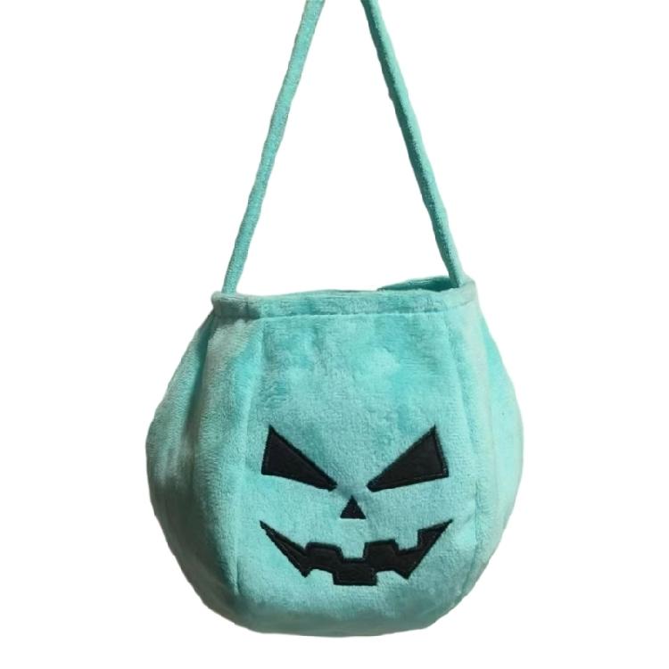 Traditional Velvets Pumpkin Candy Bag Seasonal Party Essential Storage Bag With Reinforced Handles Strong Fabric