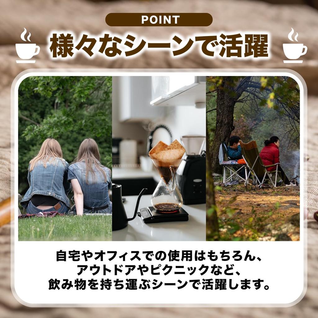 [Kyoface] Coaster Cup Holder with Handle, Wood Grain Finish, Stylish, 2-Way, Lightweight, Portable