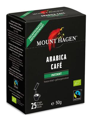 Mount Hagen Fairtrade entkoffeinierter Instant-Kaffee-Sticks, 50g (2g x 25 Packungen)