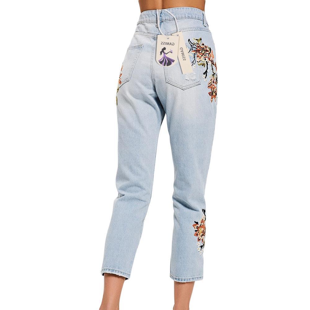 Fashion Destroyed Floral Embroidered 