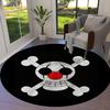 One Piece Logo Round Area Rug Carpet Rug For Living Room Bedroom Sofa Playroom Decor Nonslip Floor Mat