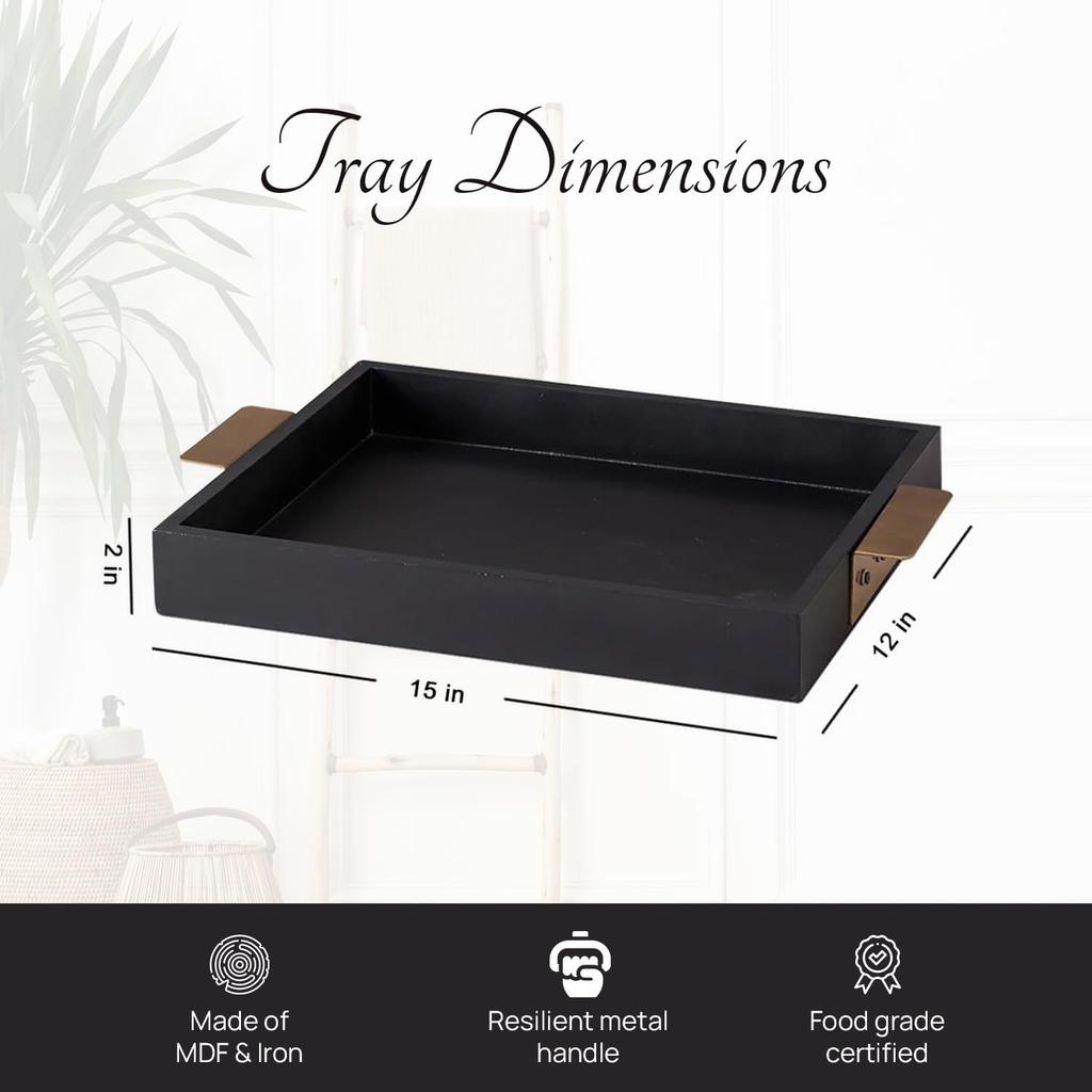 Holz-Serviertablett, Wooden Serving Tray (15 Zoll),  Nestroots