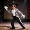 Kids 70s Michael Jackson Fancy Dress Costume Halloween  Hippie Outfit Children Day Party Performance Groovy Vintage Themed Look