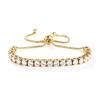 Elegant 4mm Zircon Women's Adjustable Stainless Steel Bracelet