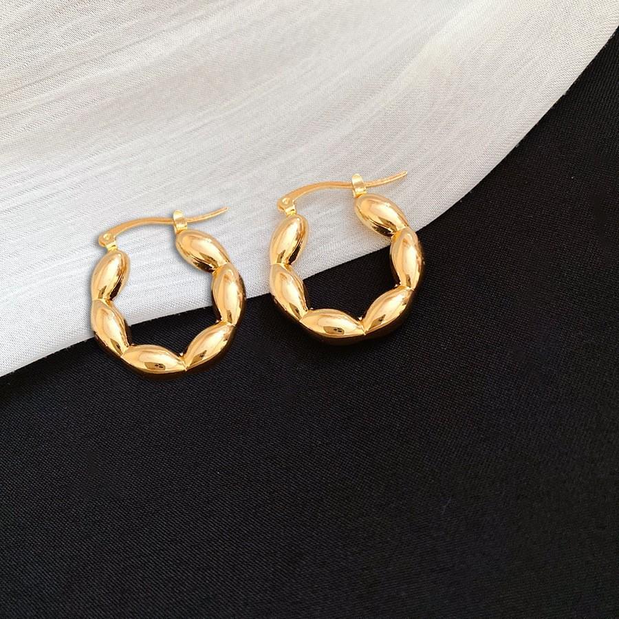 Metal Irregular Earrings European and American Retro Temperament Versatile Earrings Earrings