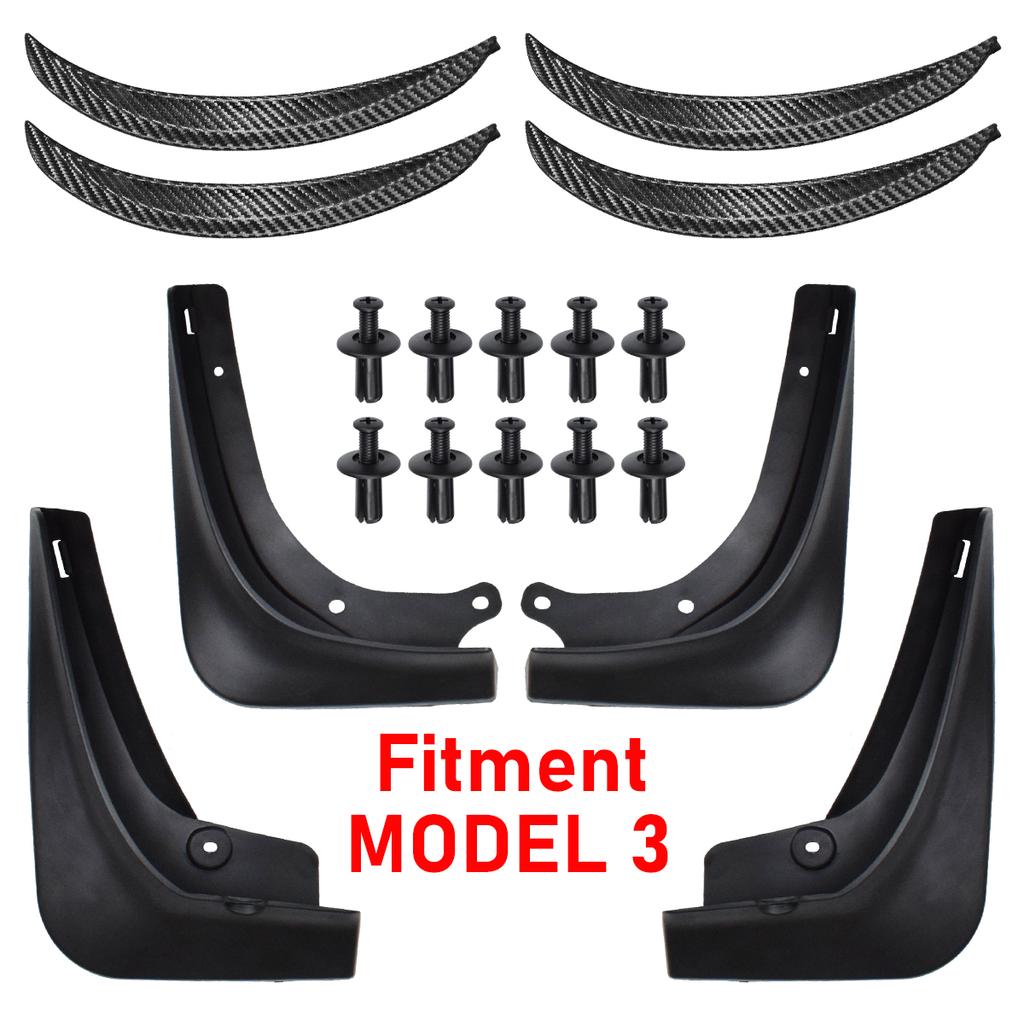 Mud Flaps Mudflaps Splash Guards Mudguards Front Rear Fender Protector For Tesla Model Y  2022 2023 Model 3 Model3