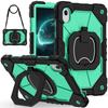 For Lenovo Tab Idea 11/Xiaoxin Pad 2025 11inch 360 Rotating Stand Case Color-blocking with Handle and Pen Holder&Shoulder Belt