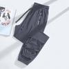 Men's Thin Ice Silk Summer Joggers: Breathable, Quick-Drying, Sun-Protective Running and Sports Pants for Outdoor Activities