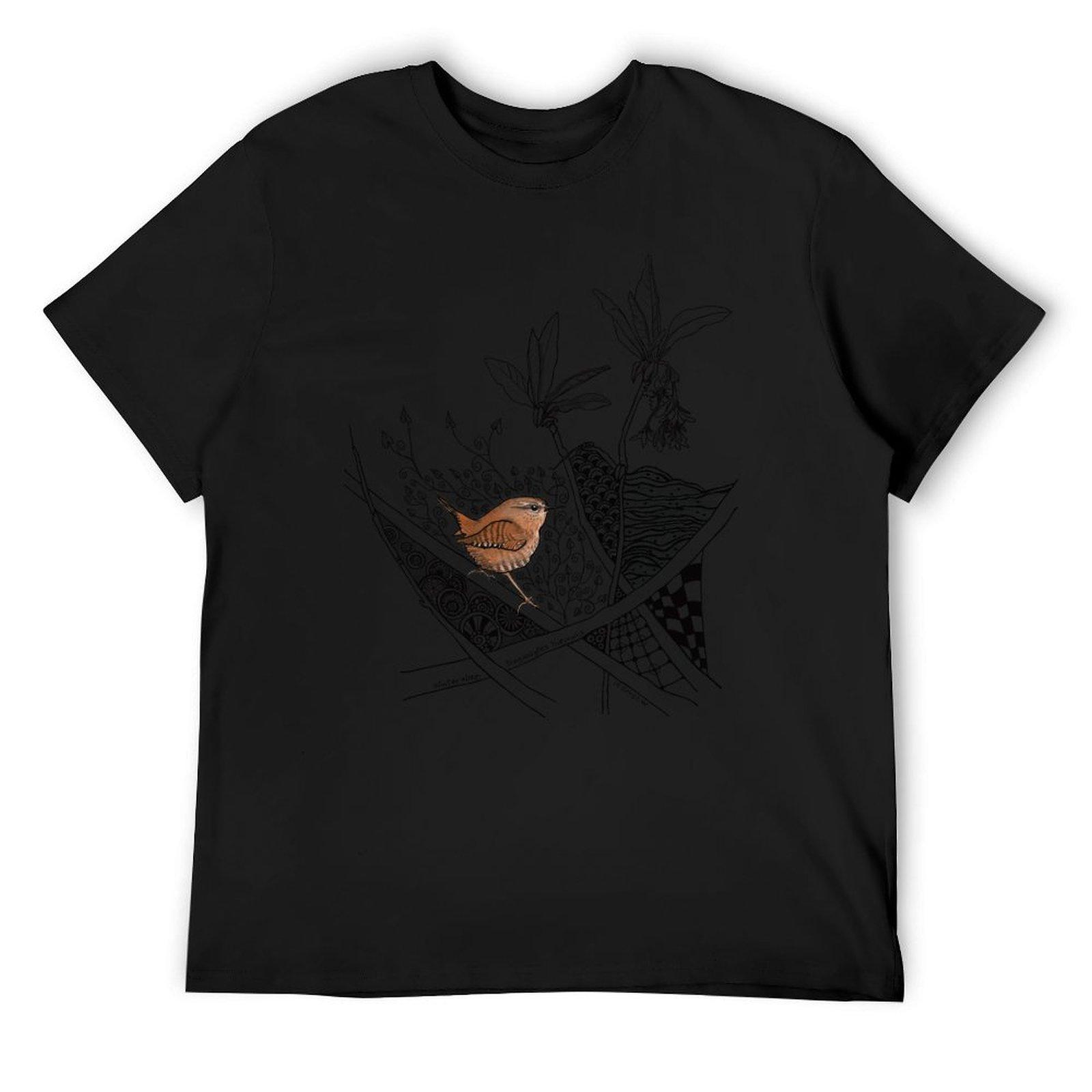 

Little Brown Winter Wren Doodle T-Shirt rapper graphic tees summer top summer clothes boys animal print Short sleeve tee men 4XL