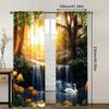 2pc,  Drapes Nature Scenery Versatile Fabric,Without Electricity Family Party Decoration for Holiday Decorations