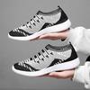 Summer flying woven women's shoes casual fashion large size 42 lightweight breathable flat shoes single shoes walking sports shoes 43