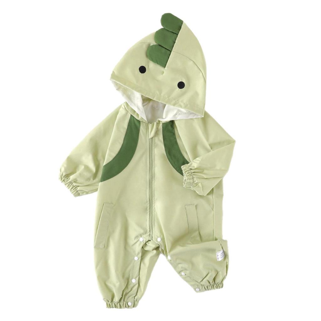 Spring & Autumn Baby Hooded Windbreaker Jacket - Long Sleeve Onesie for Newborns