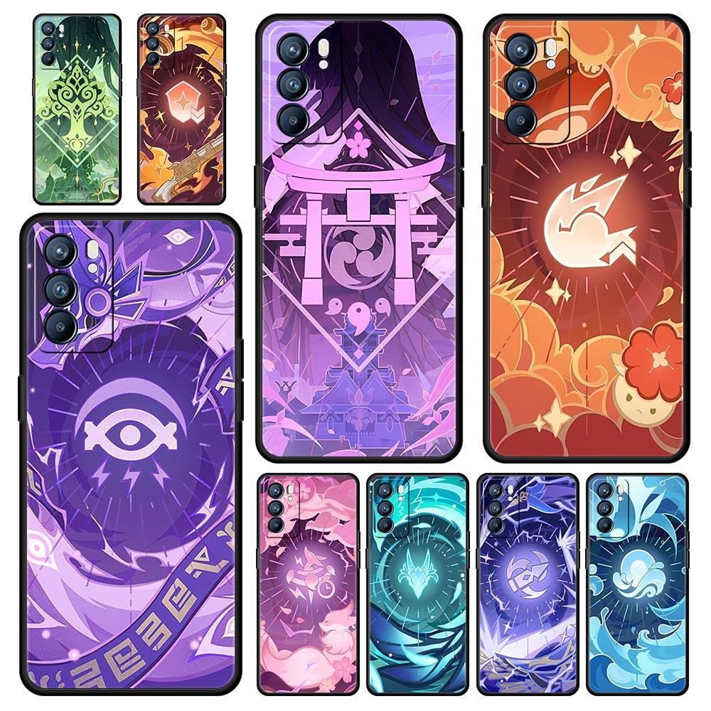 Genshin Impact Phone Case For Oppo Reno13 Reno12 Reno11 F Reno10 Pro A54 5G Find X5 A53 A52 A9 A17 A57 A78 4G A79 A80 A98 Cover