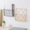 Metal Wall Files Folder Iron Wire Door Hanging Organizers Bookshelf Tabletop Display Stand  Office