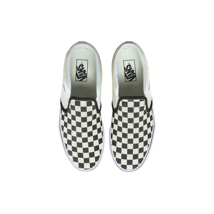 Vans Asher Rutemønstret Unisex Sneakers Krem Svart Naturfarget VN000SEQIPD