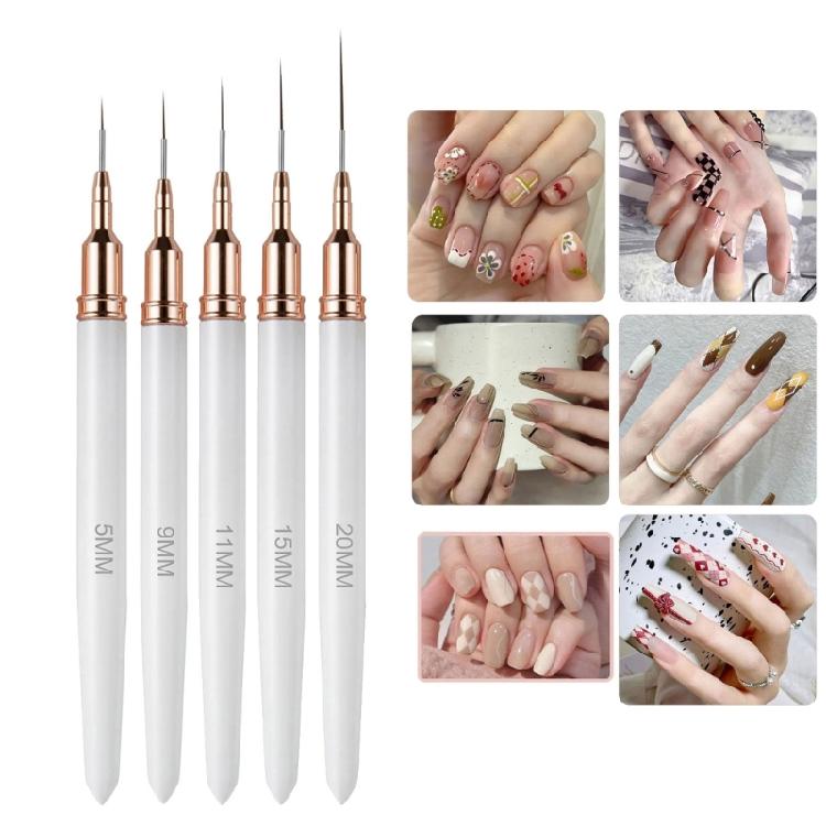 Nails Art Liner Brush Nail Painting Brush Pen Nails Painting Pen Multifunctional Nails Brush for Long Line Details
