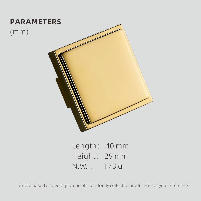 Dooroom Brass Furniture Handles Modern American Shiny Gold PVD Pulls Wardrobe Dresser Cupboard Cabinet Drawer Show Box Knobs