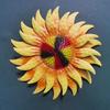 Metal Sunflower Sculpture Wall Art Decor Flower Colorful Crafts Ornament for Home Courtyard Party Decoration Gift