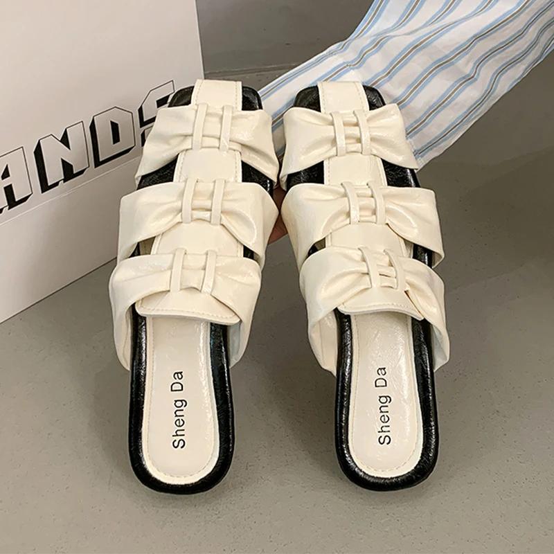 Fashion Designer Women Slippers Flats Cozy Mules Shoes Fashion Summer Sandals 2025 Dress Flip Flops Casual Walking Sandalias De Mujer