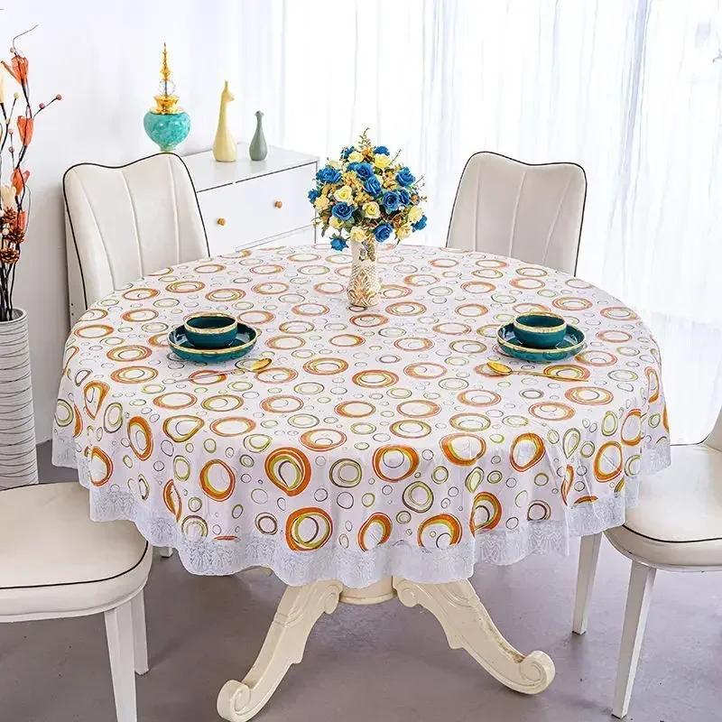 Pastoral Style Thick PVC Plastic Pad Household Waterproof Scald Oil Resistant Tablecloth Dining Table Insulation Mat