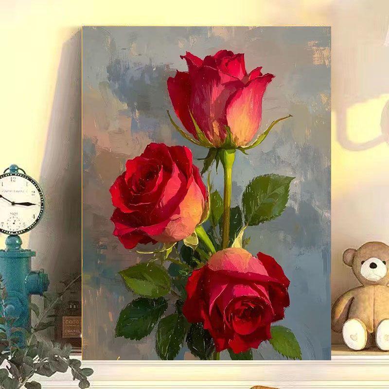 Minimalist DIY Floral Oil Painting Kit - Stress Relieving Decorative Art