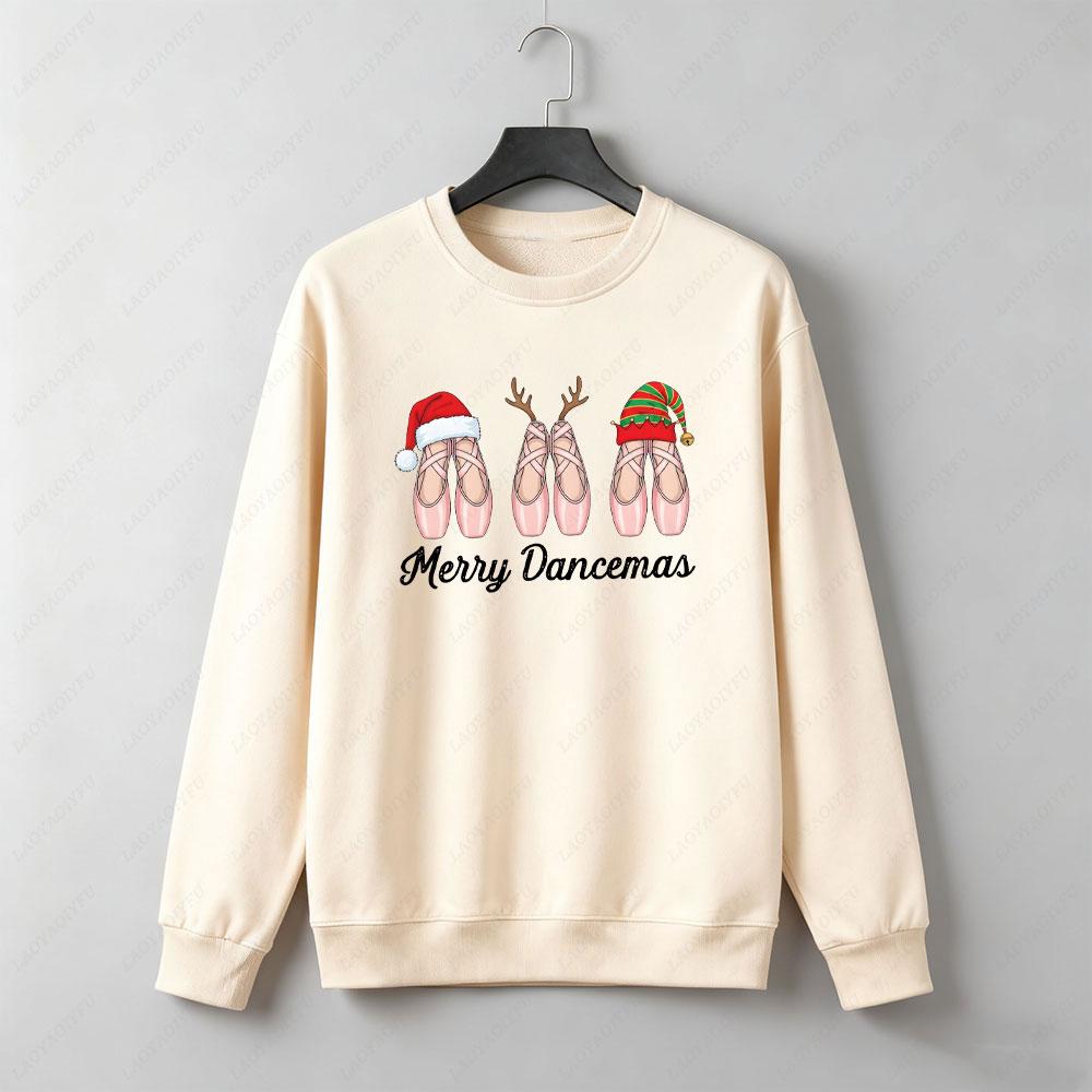 Merry Dancemas Abbigliamento Invernale Donna Natale Balletto Ragazza che Danza Natale Ragazza Ballerina Ragazza Ballerina Natale Felpa con Cappuccio