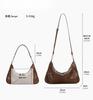Vegetable-Tanned Cowhide Hobo Bag | Genuine Leather Women's Handbag | Fashiable Shoulder Bag | Girls' Commuter Underarm Bag